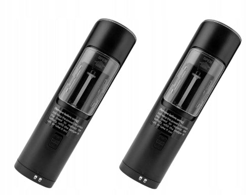 Set of gravity grinders salt pepper black