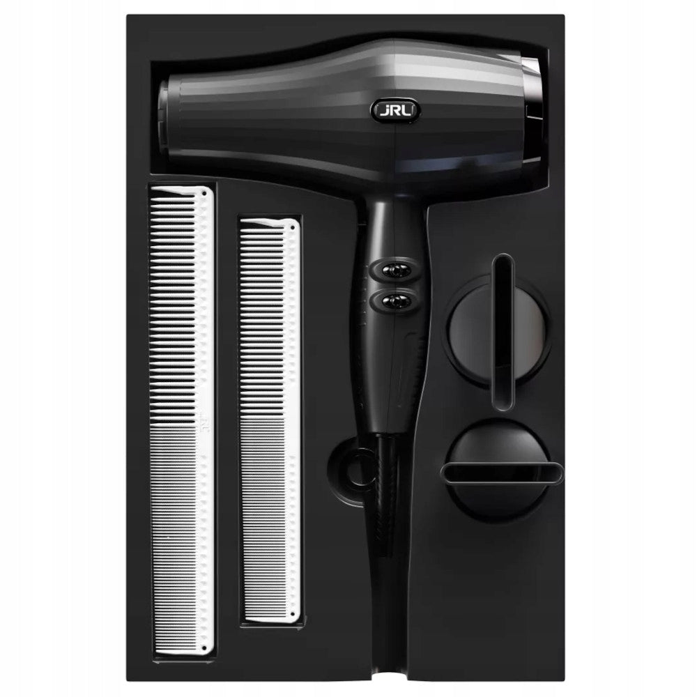 Set of hair dryer JRL FP2020L Ultra Light Black + 2 Combs