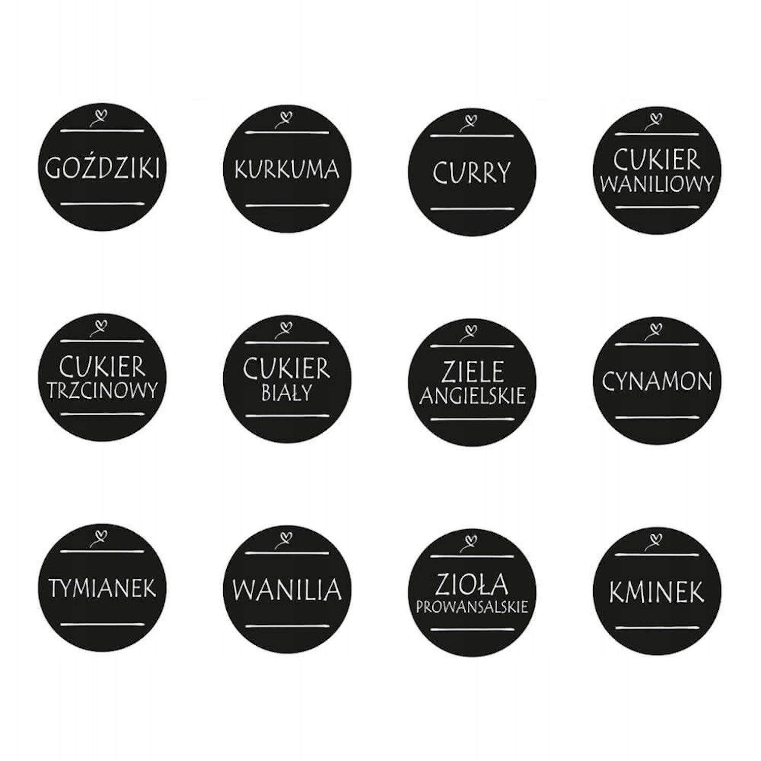 Set of jars with labels for spices, 120 ml, 20 pieces Brand SuperButelki
