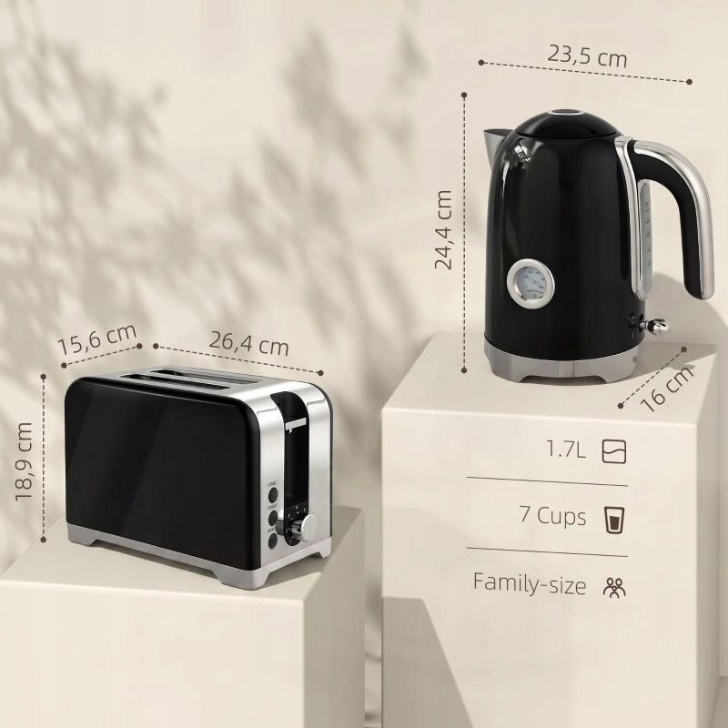 Set of kettle and toaster with thermometer 17 l 2200 W Brand no brand