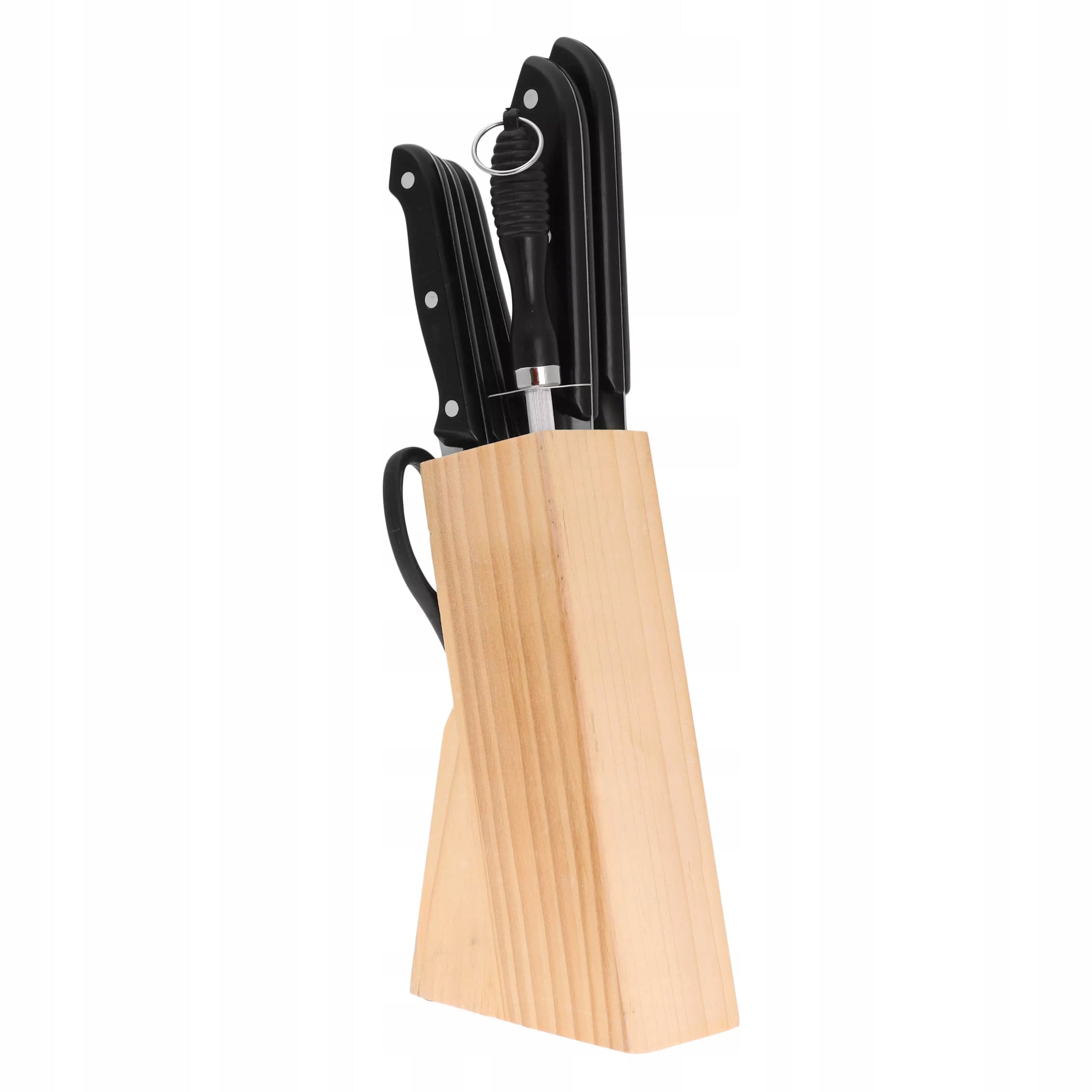 Set of knives in block 8 elements KingHoff Line KINGHOFF