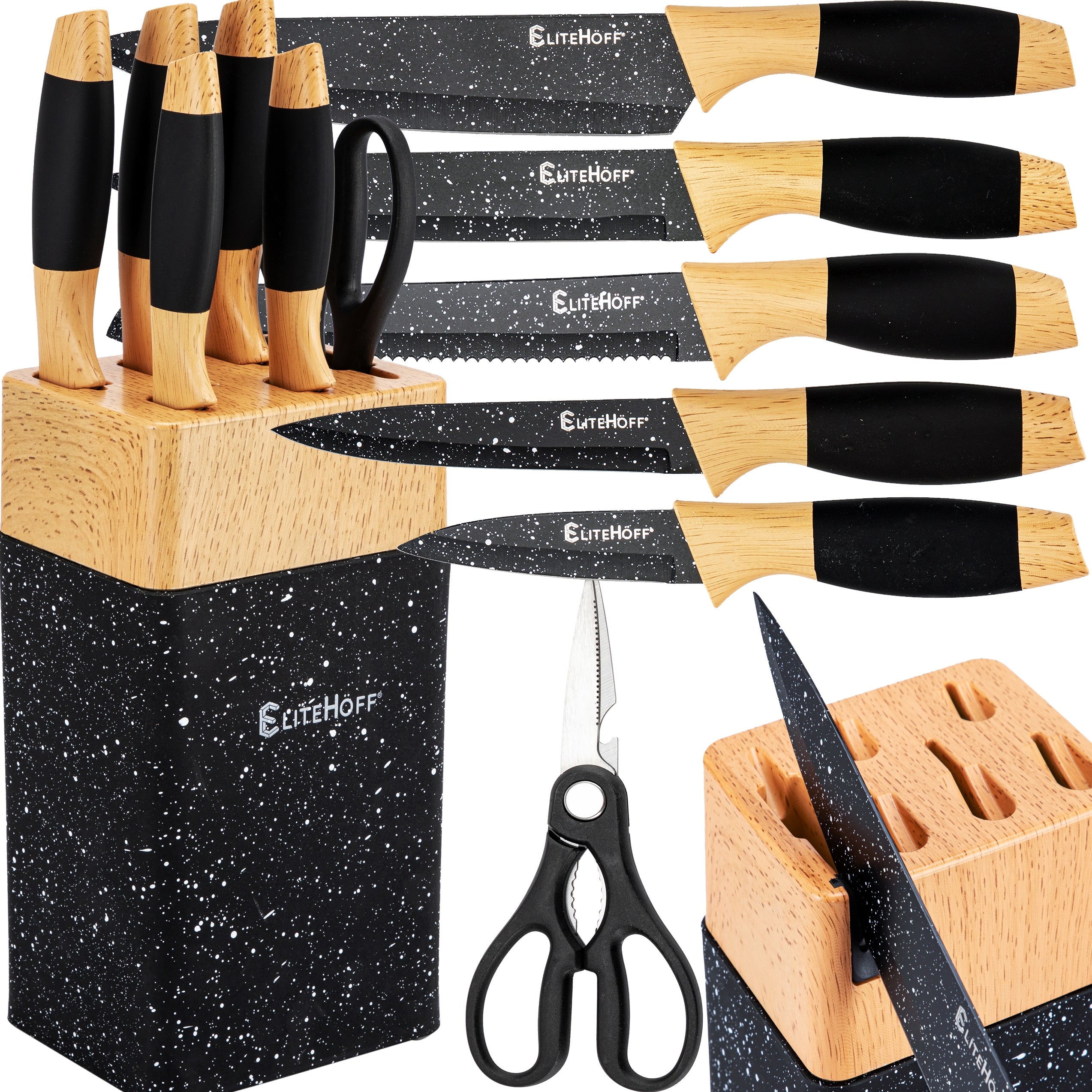 Set of knives in block Elitehoff PREMIUM 5 pcs.