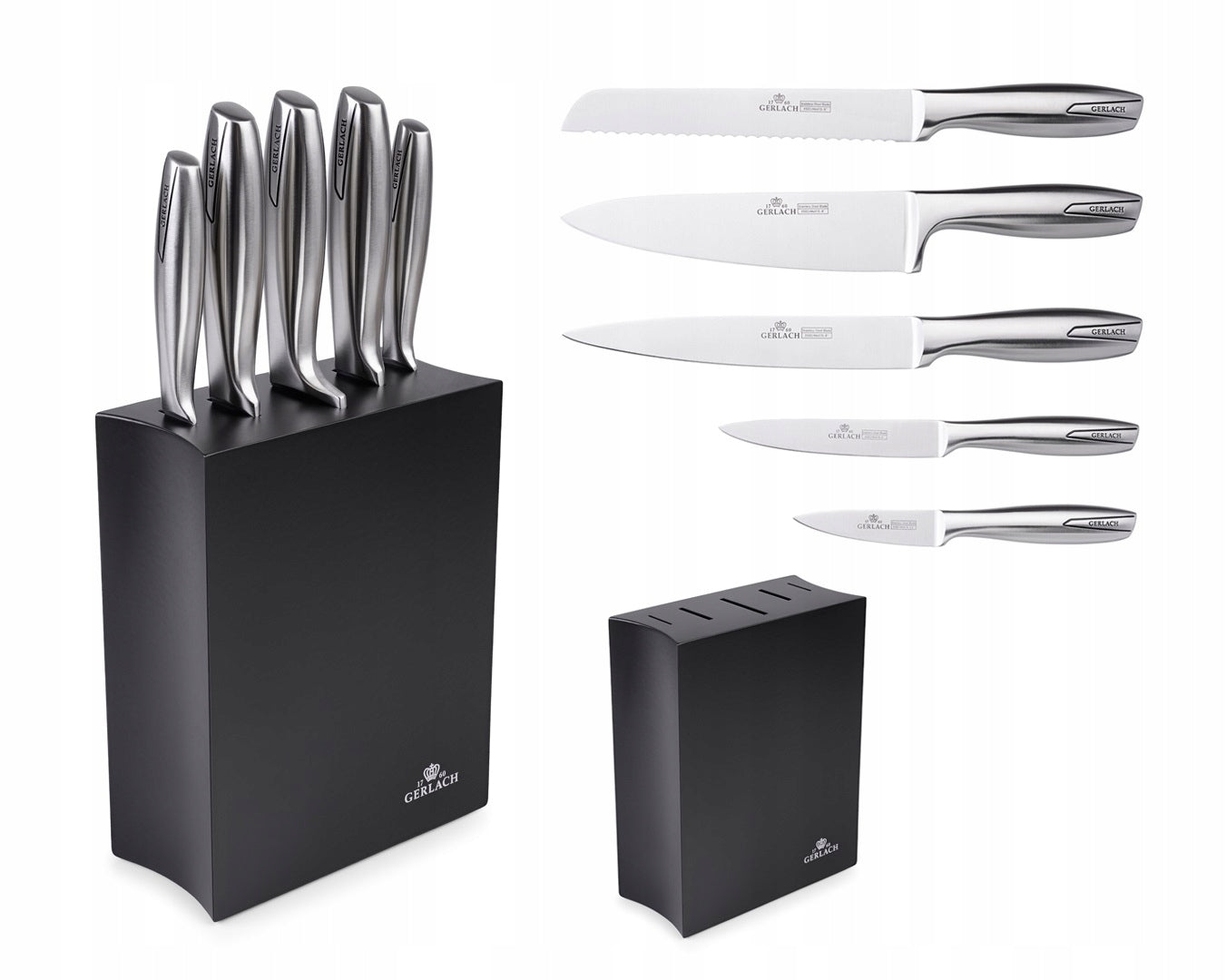 Set of knives in block Gerlach Modern 5 pcs. in black block Manufacturer code NK 993