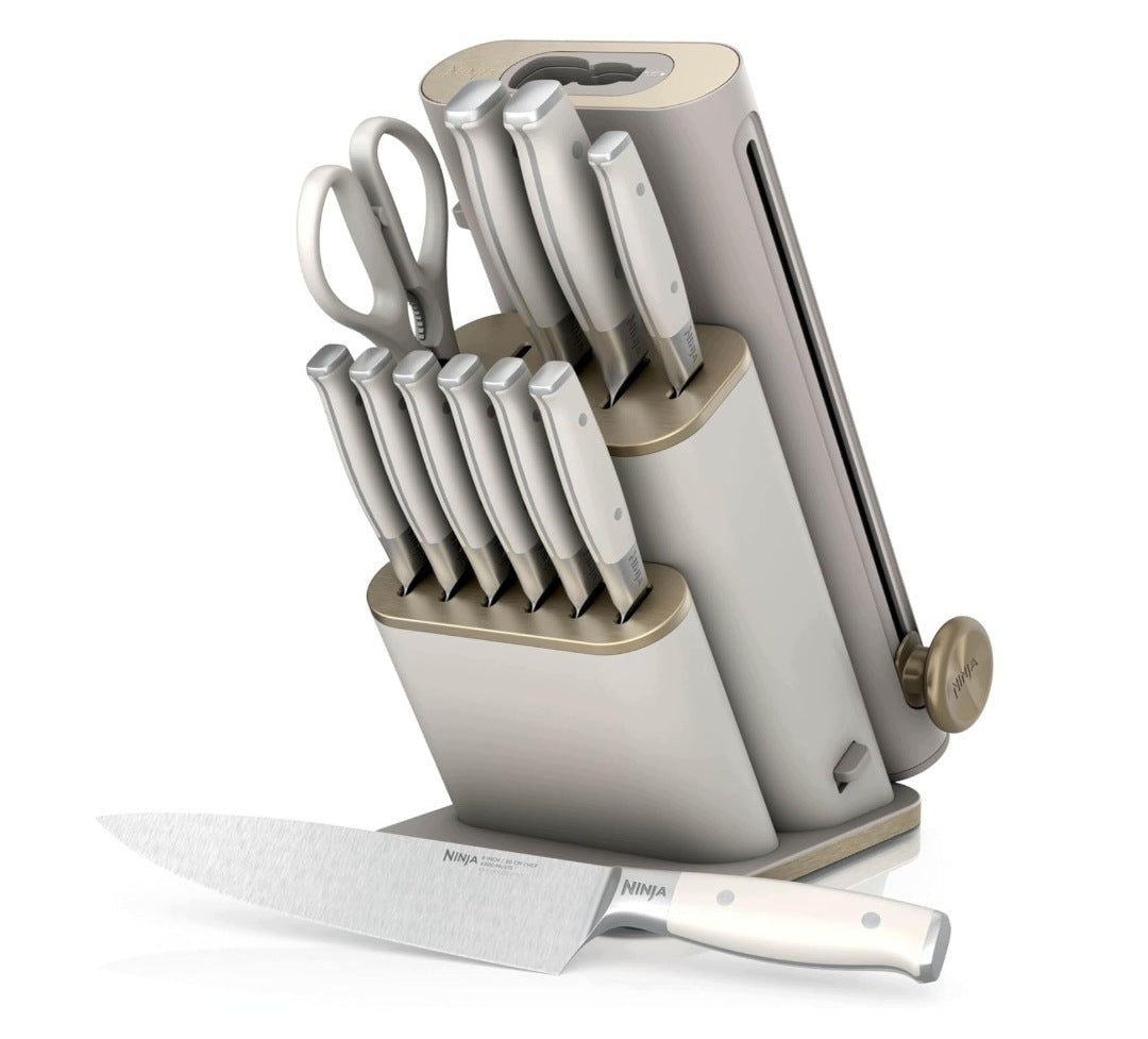 Set of knives in block Ninja StaySharp 13 elements Sharpener