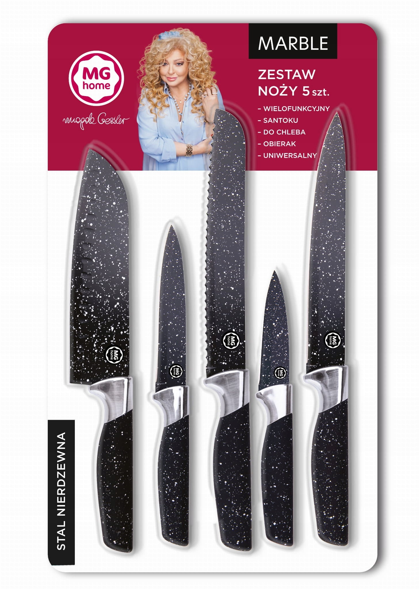 Set of knives set Marble Magda Gessler 5 pcs.