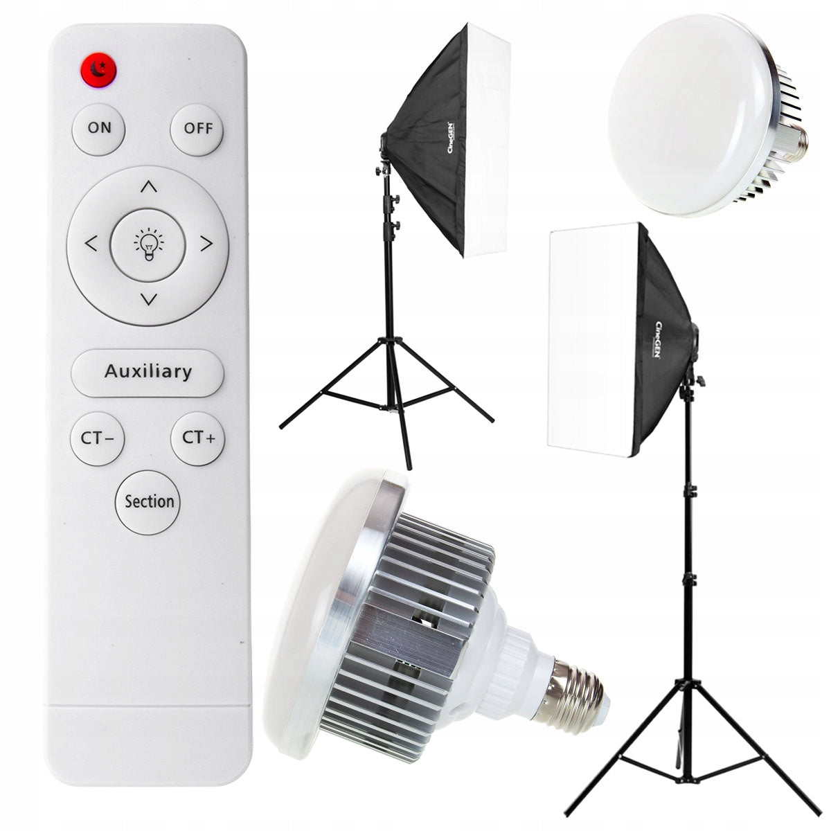 Set of lamps with remote control 3600K-6200K variable light