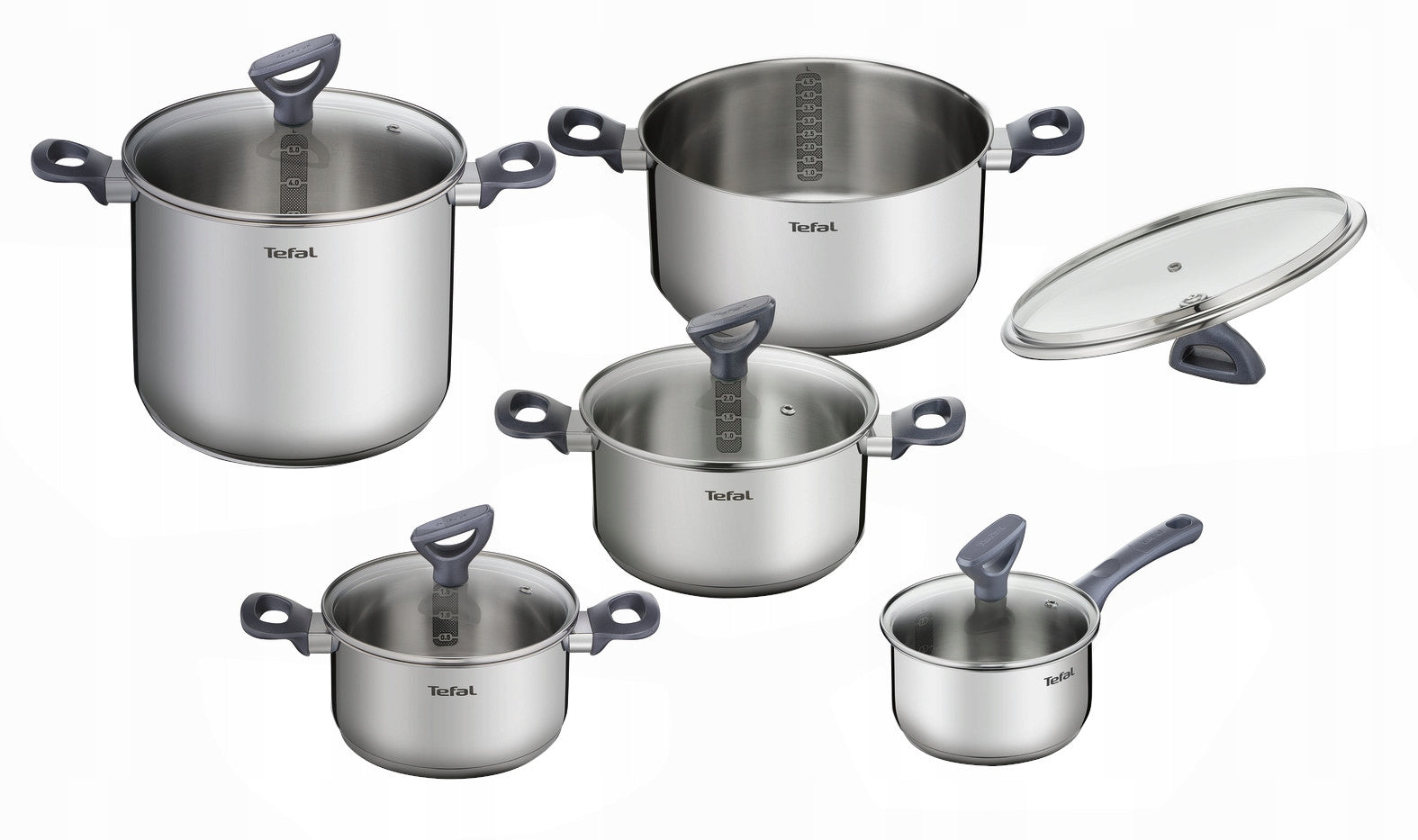 Set of lid pots TEFAL Daily Cook steel induction 10el G712SA55