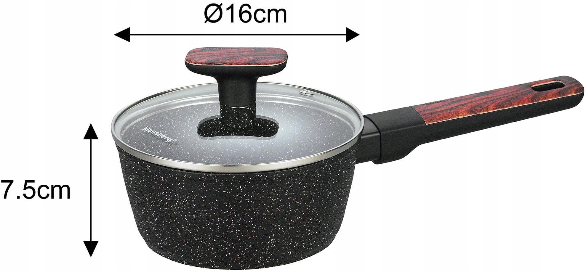 Set of marbled pots with non-stick coating 12-ele Induction GAS Packaging status original