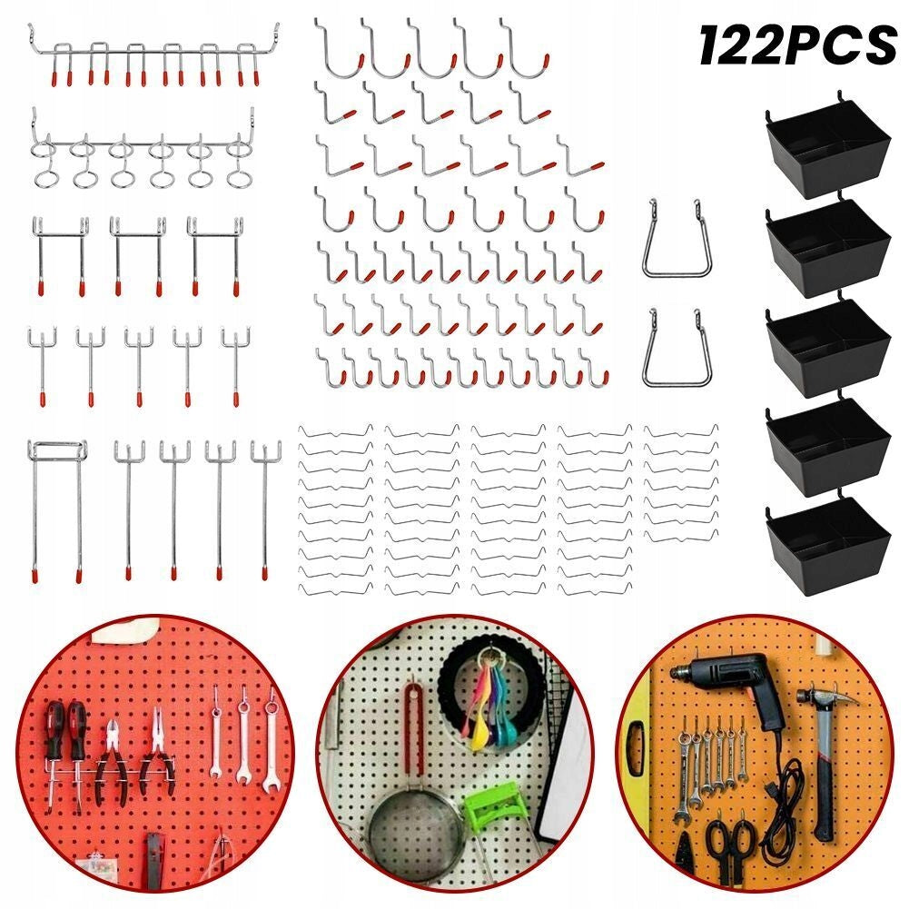 Set of metal hooks for pegboard board 122pcs Product weight with unit packaging 0.95 kg