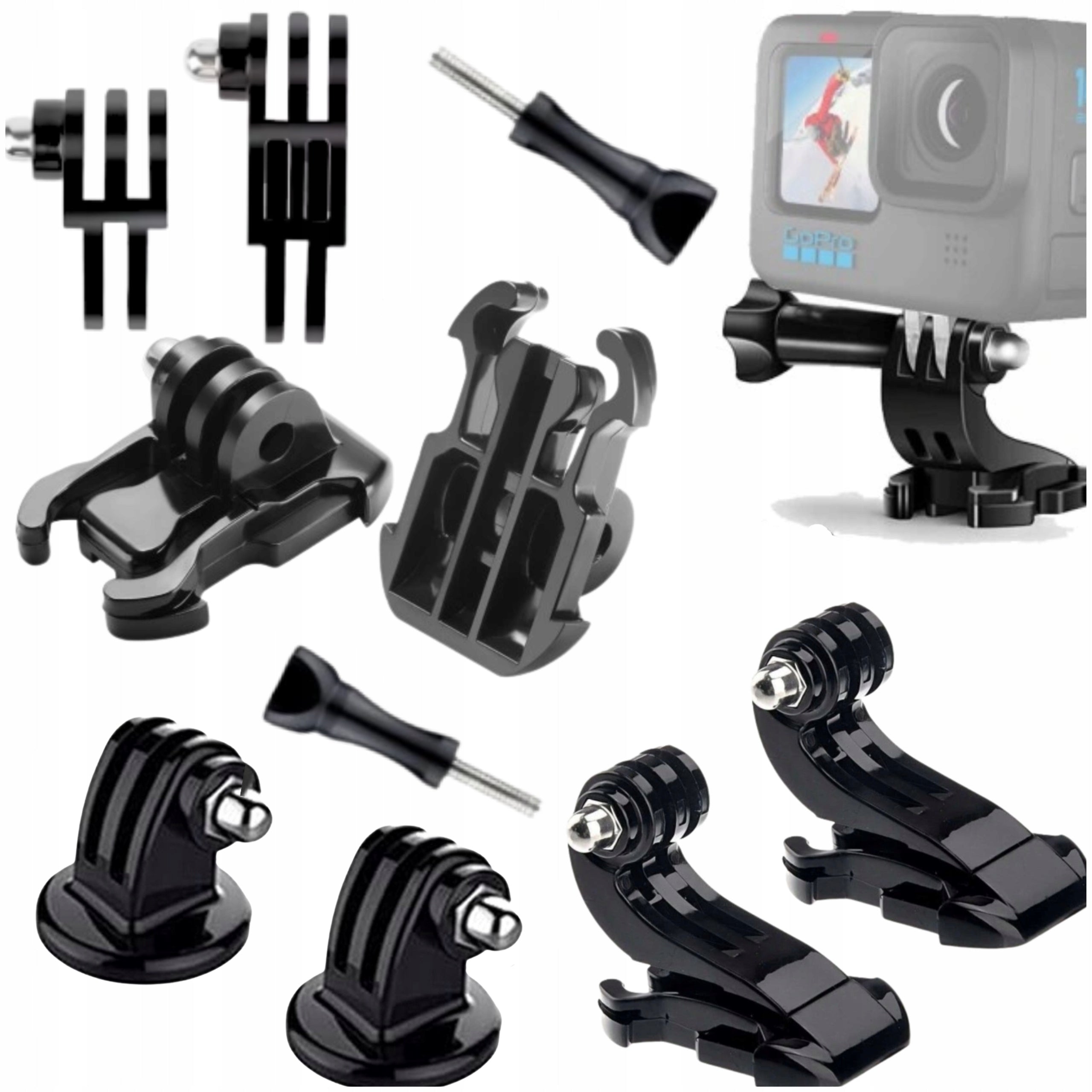 Set of mounts and holders for sports cameras quick release adapter holder