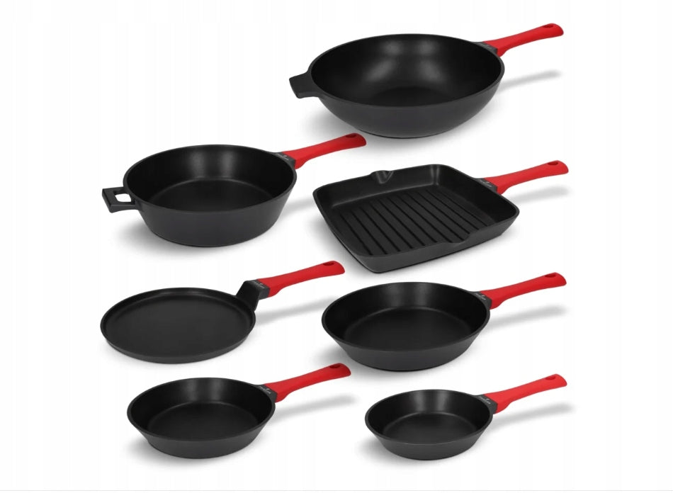 Set of pans 7 el. Obsidian
