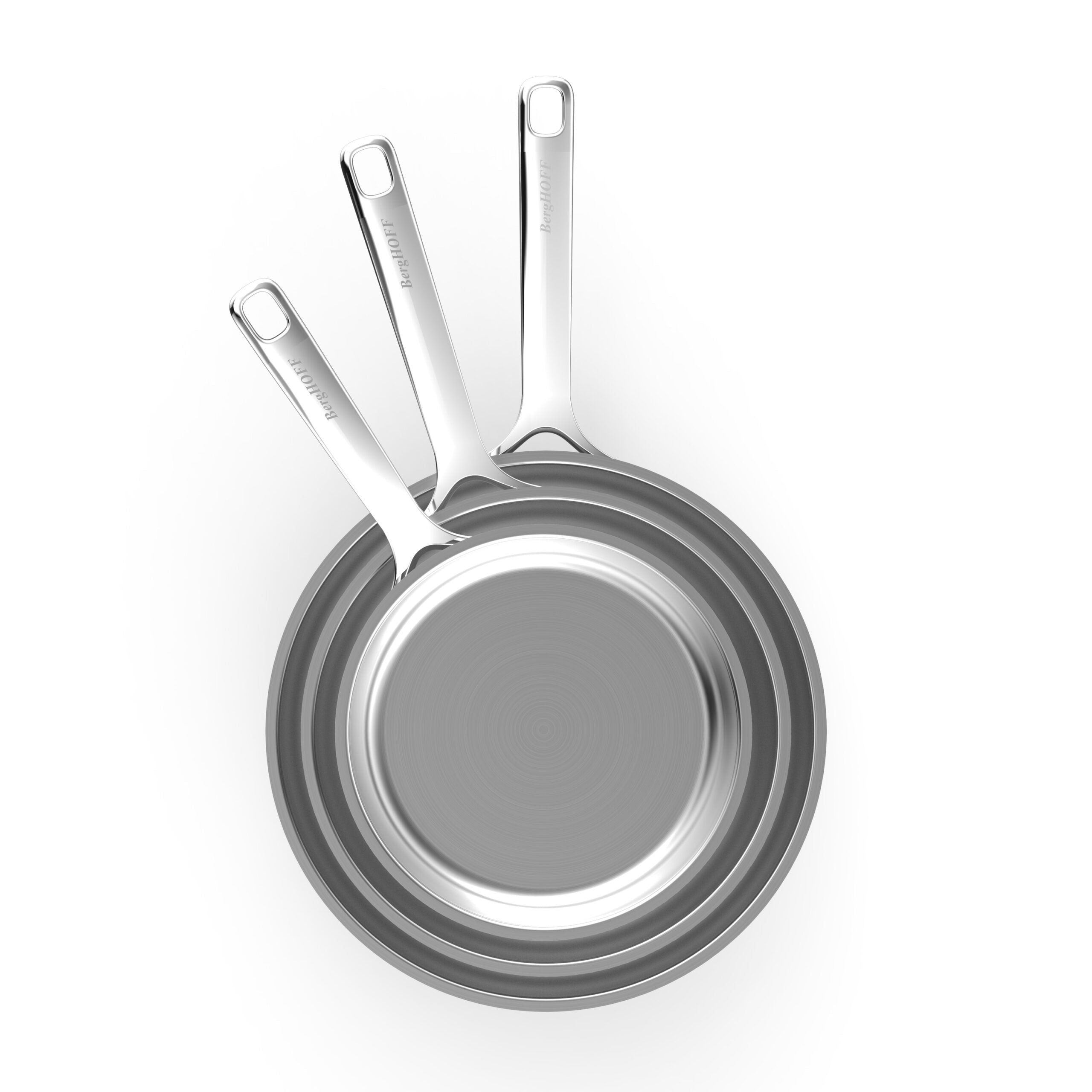 Set of pans BergHOFF set of 3 pcs. inox Helix 20 + 24 + 28 cm steel