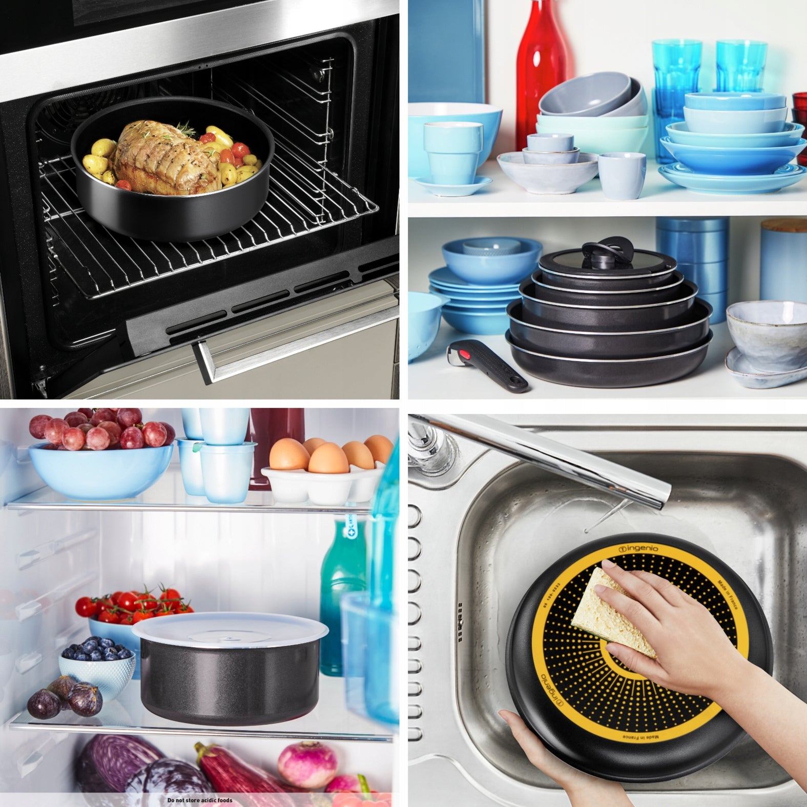 Set of pans TEFAL Ingenio Easy On 4 elements gas Manufacturer code 39378