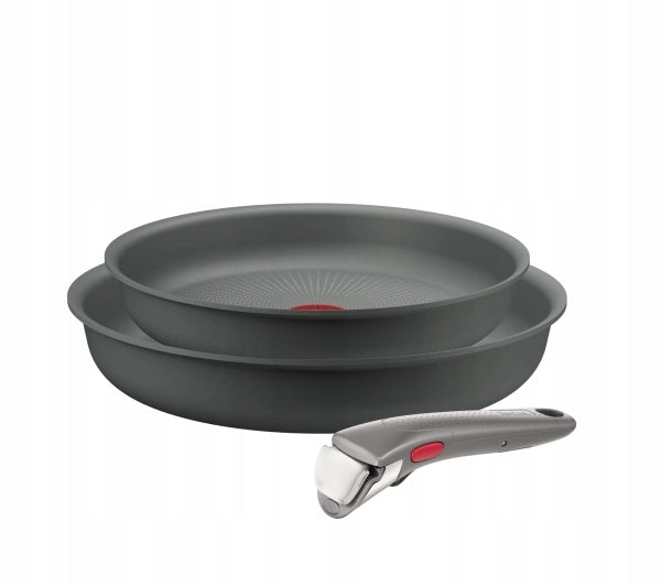 Set of pans Tefal HALO titanium 22 / 26 cm 3 elements with detachable handle