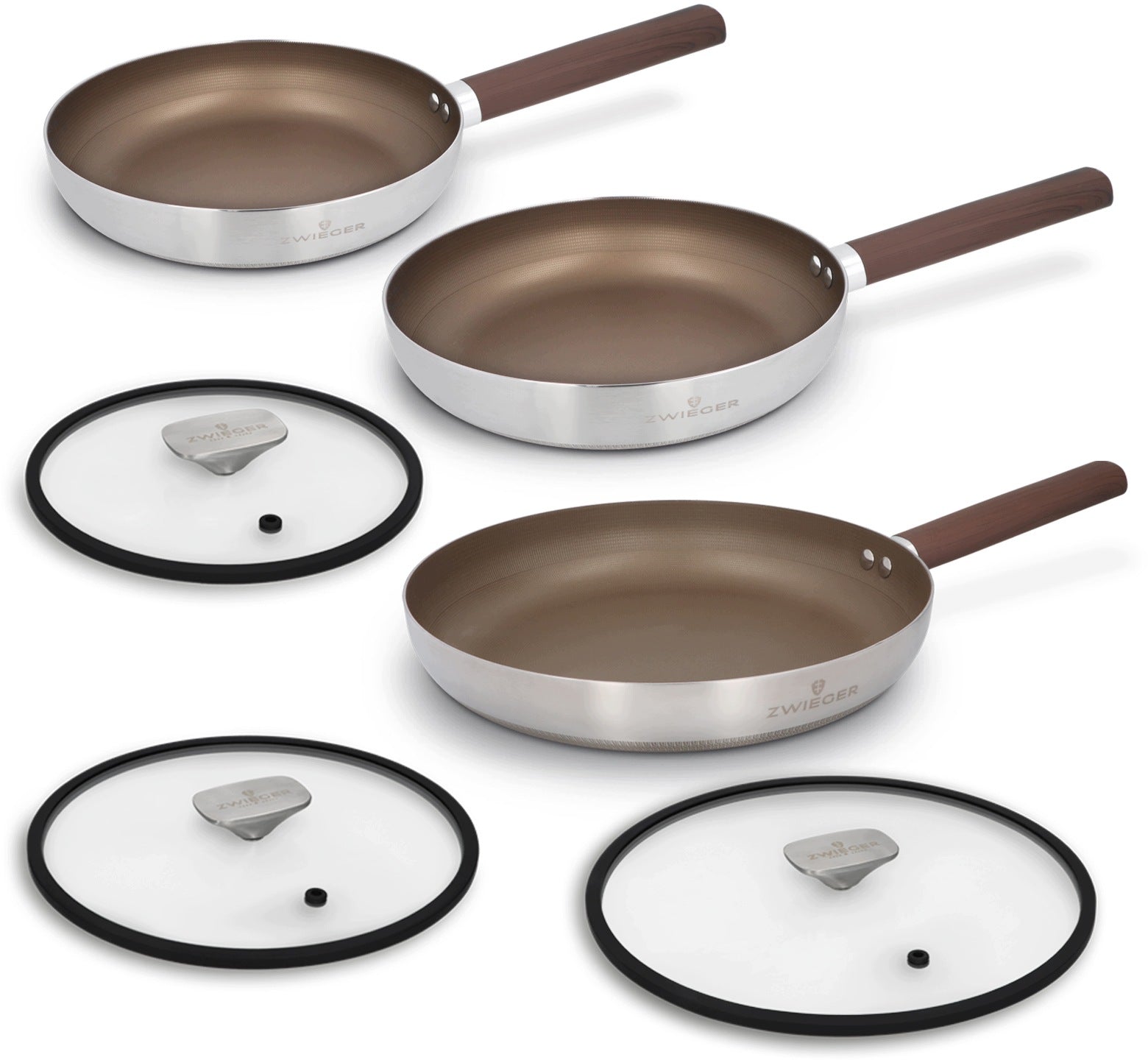 Set of pans and lids 6 el. TitanCore Zwieger