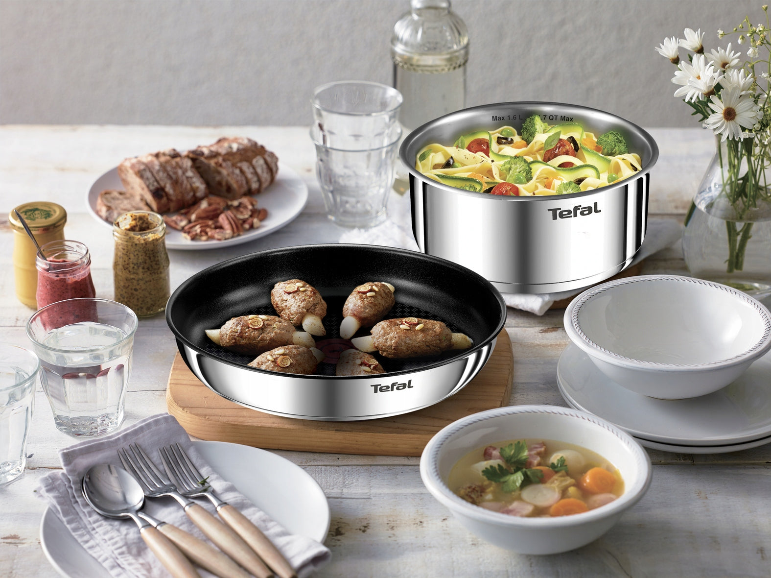 Set of pans and pots Tefal Ingenio Emotion 11 el stainless L897SB74 Brand Tefal