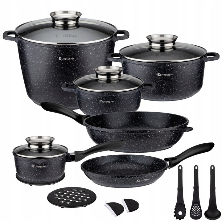 Set of pots Elitehoff premium aluminum 19 el. Manufacturer code 7026