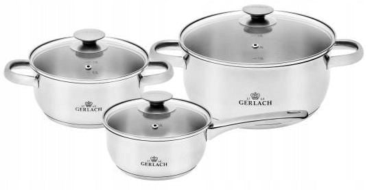 Set of pots GERLACH First 6el. induction silver