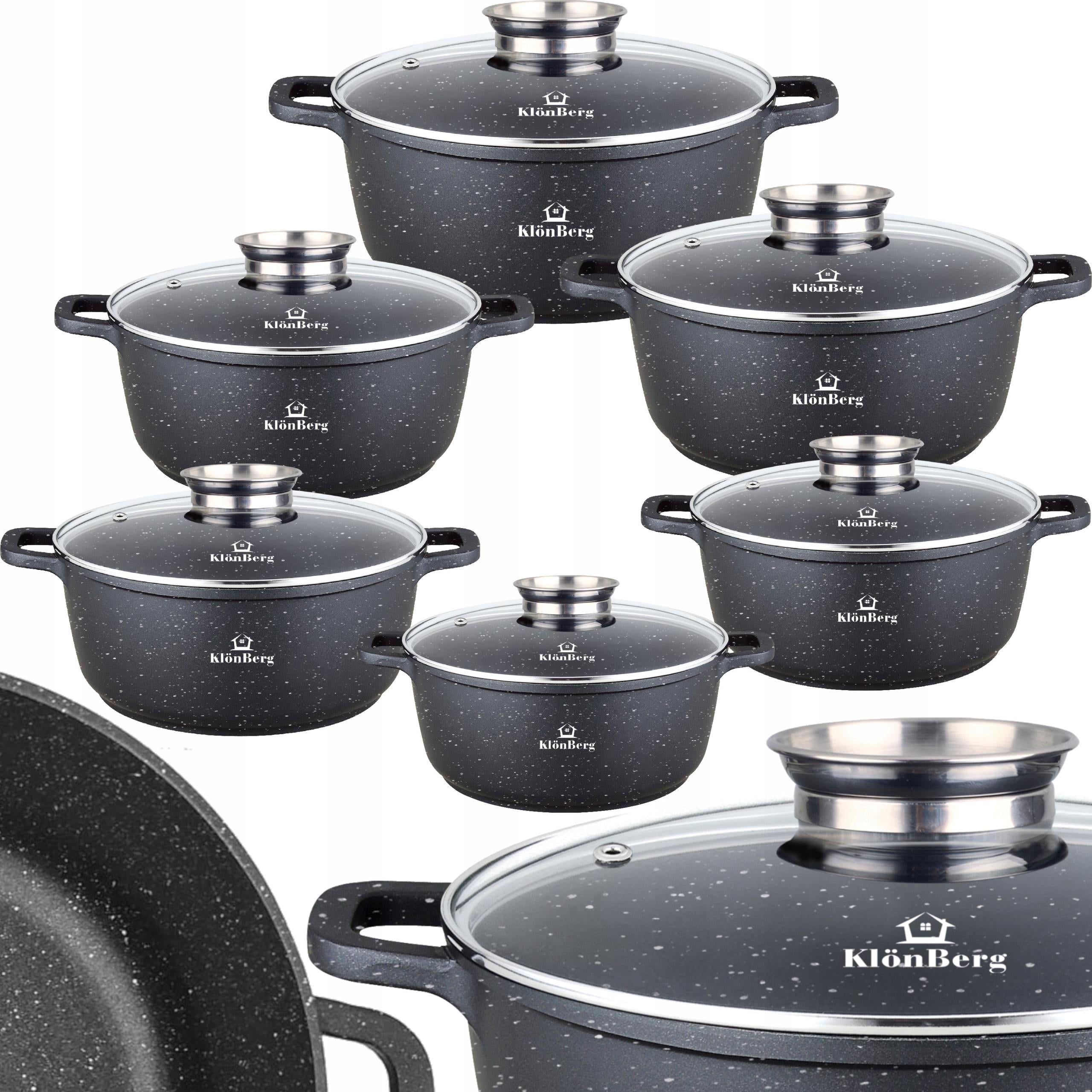 Set of pots KlonBerg aluminium 10 el. KB4031 Color black
