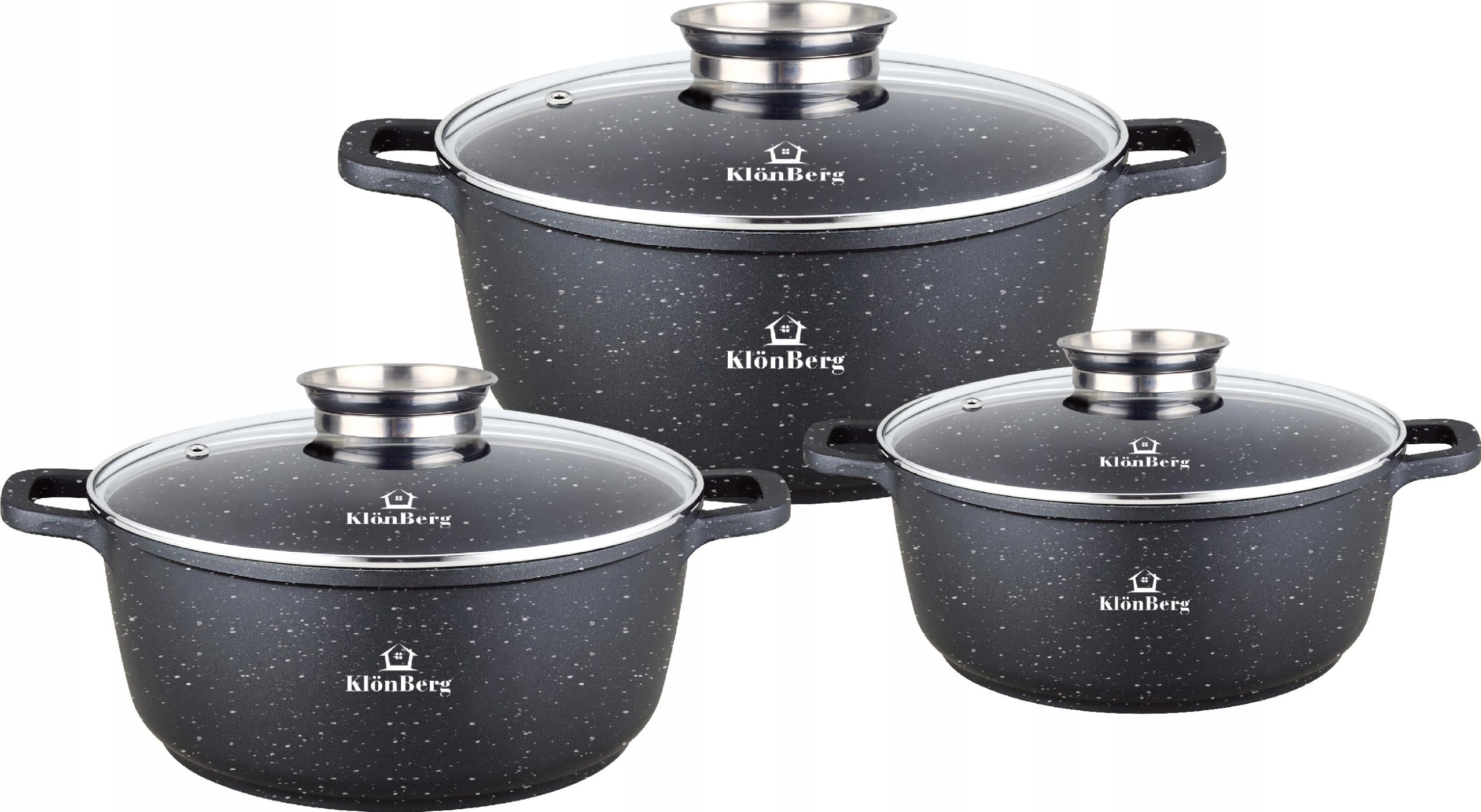 Set of pots KlonBerg aluminium 10 el. KB4031 Material ceramics