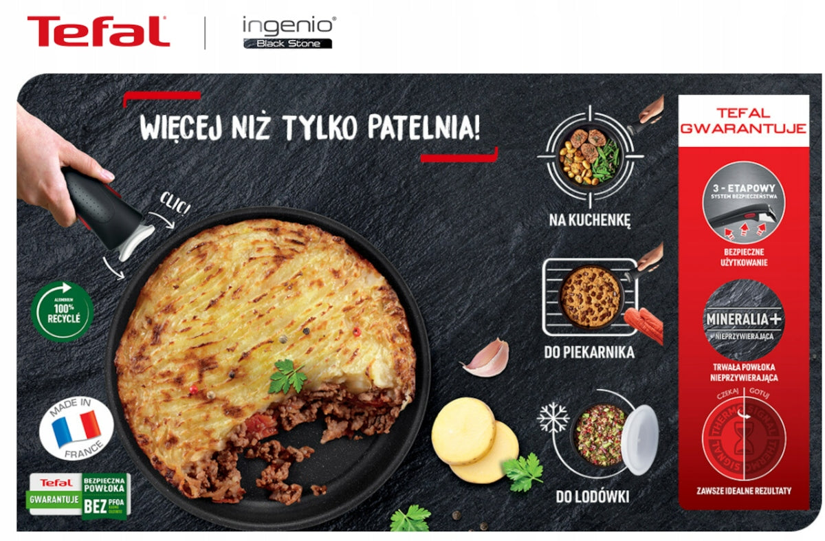 Set of pots Tefal Ingenio Black Stone 7 parts L3998702 Brand Tefal