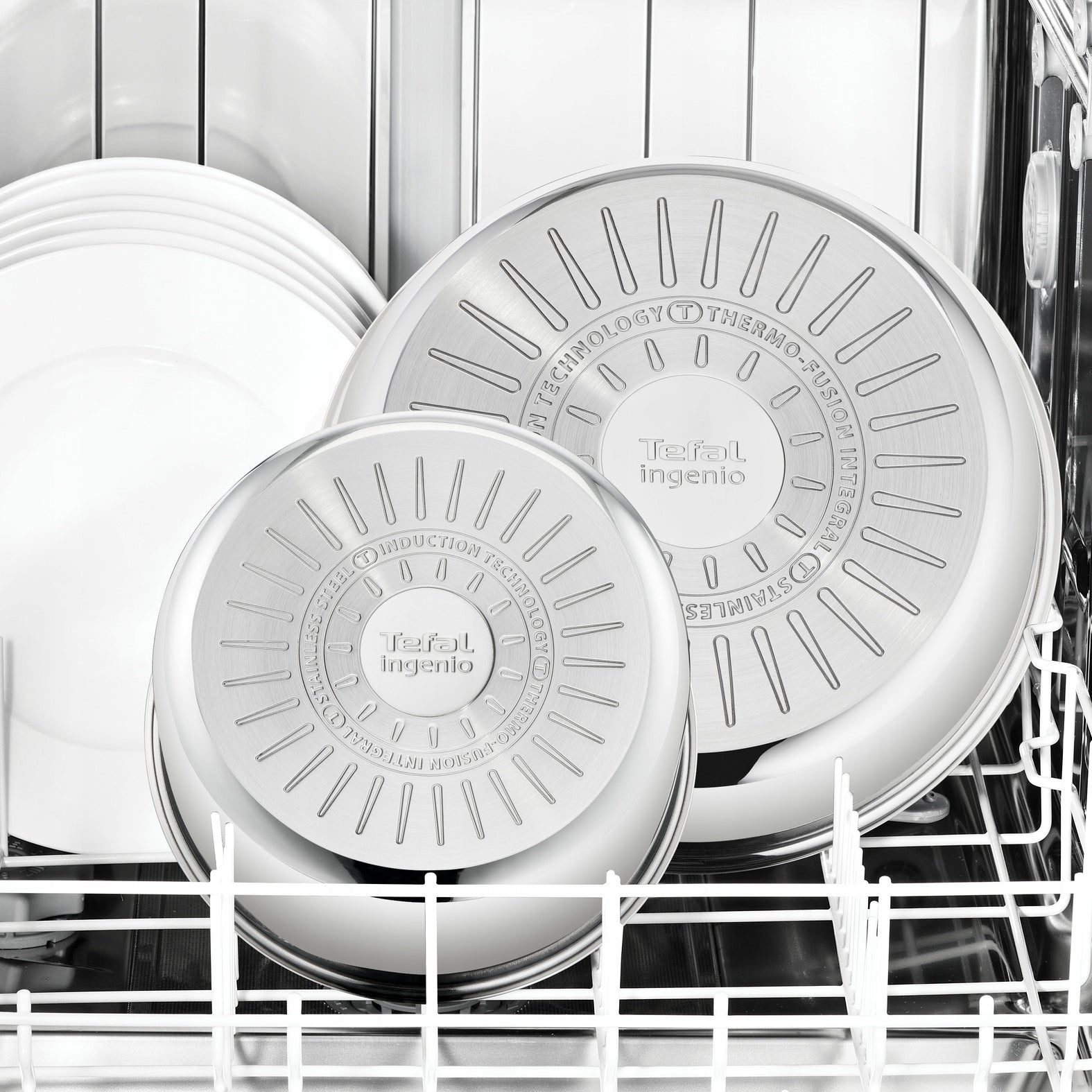 Set of pots Tefal Ingenio Cook Eat stainless steel 8 el. Manufacturer code L881S804