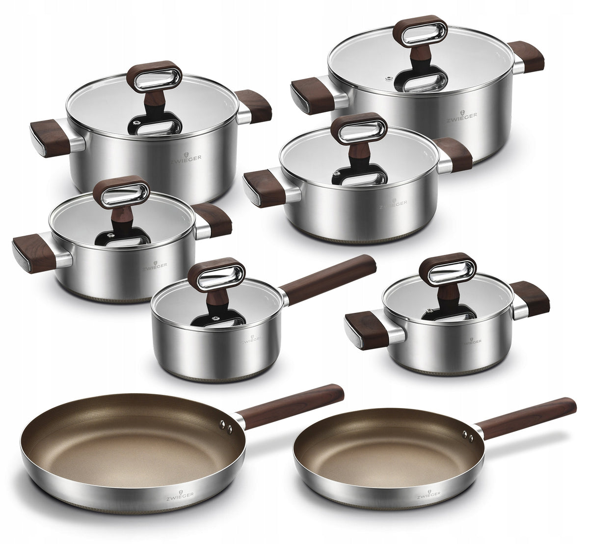 Set of pots Zwieger TitanCore stainless steel 14 el.