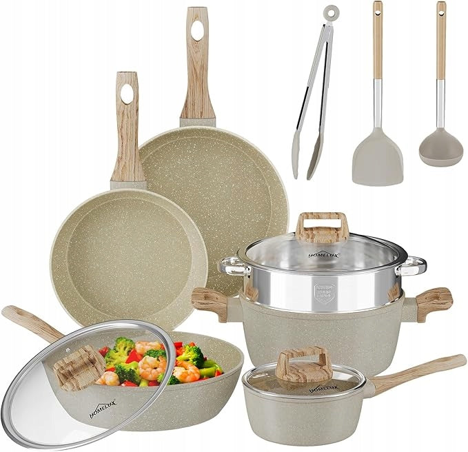 Set of pots and pans 12 elements, non-stick
