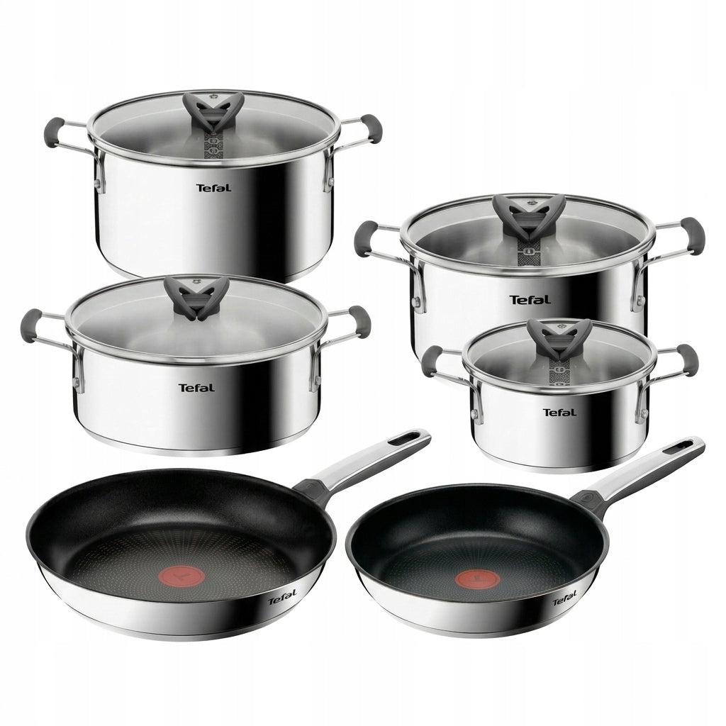 Set of pots and pans Tefal Opti'Space Emotion+ Induction Steel 10 el.