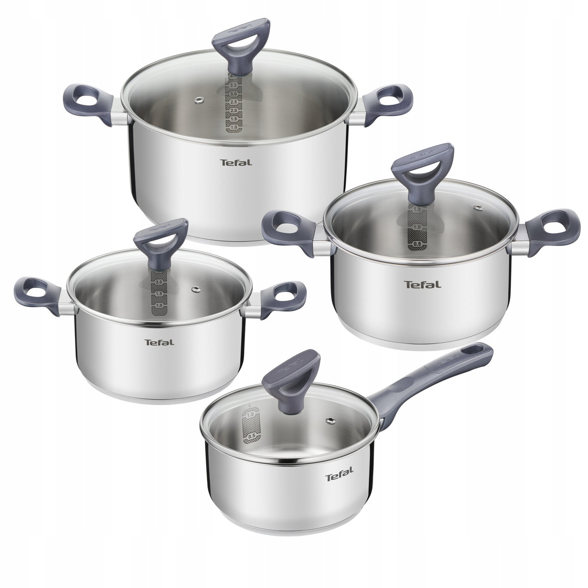 Set of pots and pans lid TEFAL Daily Cook steel induction 10 el. Packaging status original