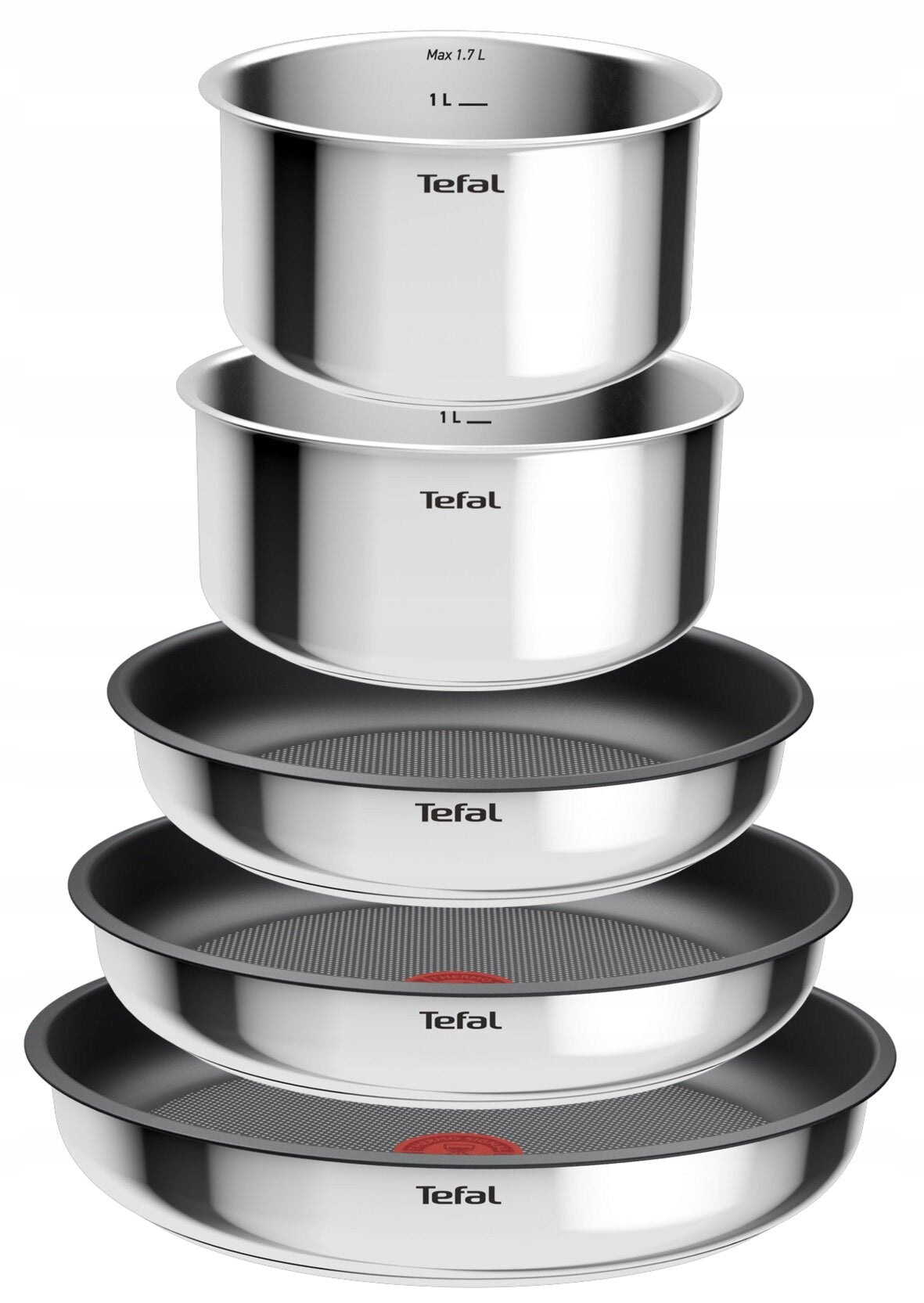 Set of pots and pans lids TEFAL Ingenio Cook Eat 8el. steel induction Packaging status original