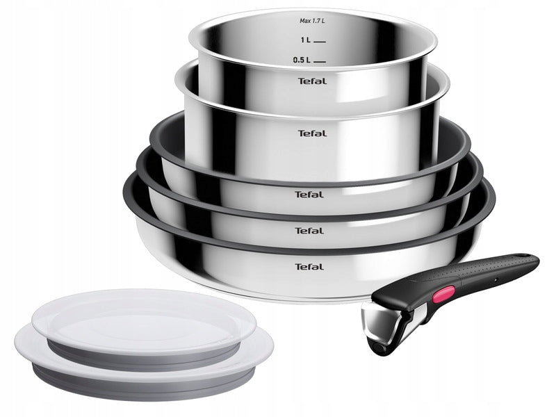 Set of pots and pans lids TEFAL Ingenio Cook Eat 8el. steel induction