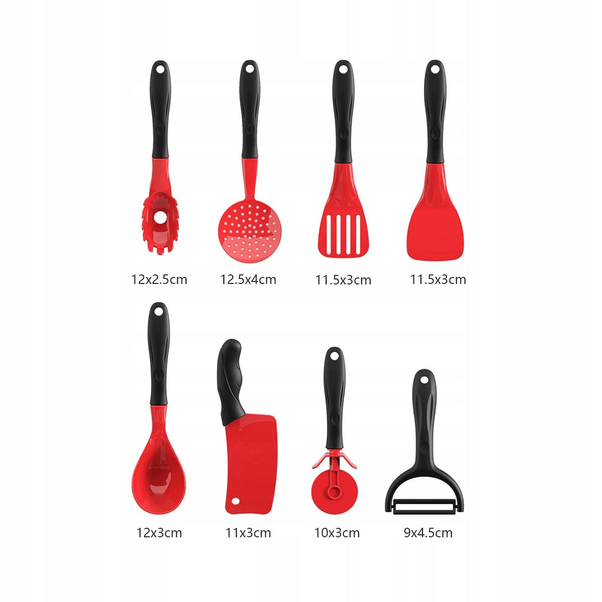 Set of pots with accessories red 61 elements Brand no brand