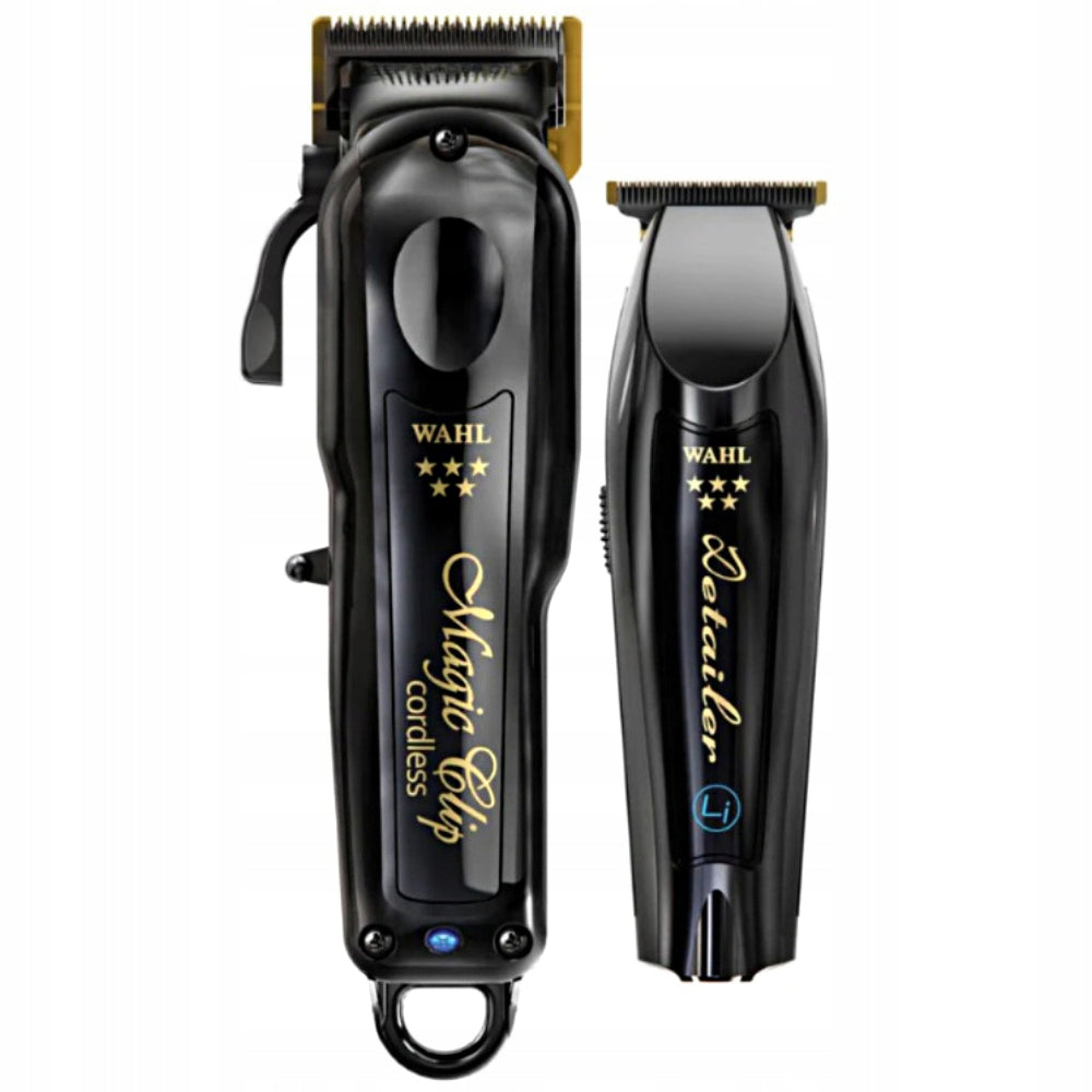 Set of razor and trimmer WAHL Barber Combo MAGIC CLIP Black +DETAILER Black Brand Wahl