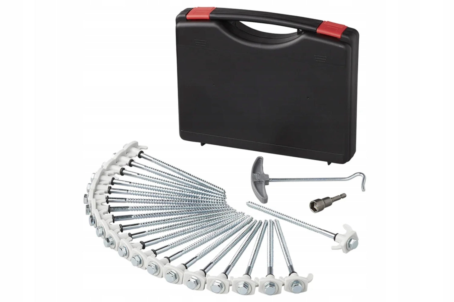 Set of screw-in tent pins ProPlus herrings with hook 20 x 20 cm