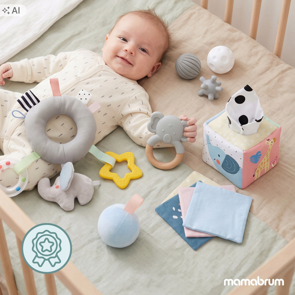 Set of sensory toys for baby Mamabrum 3m+ Packaging status original