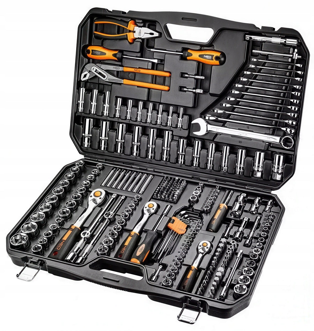 Set of socket wrenches NEO TOOLS 10-078 1/2 3/8 and 1/4 inch 233 elements Product weight with unit packaging 14.3 kg