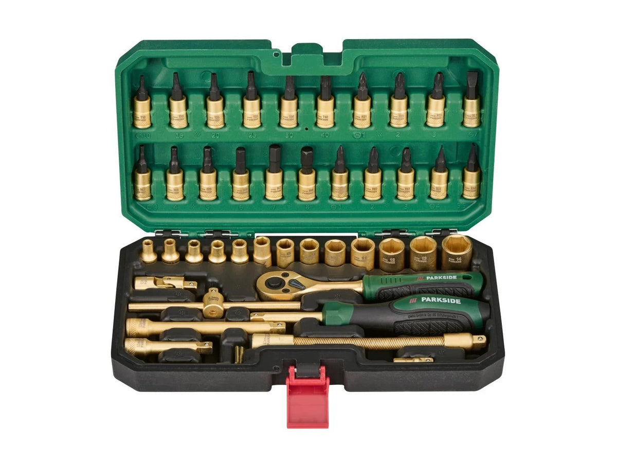 Set of socket wrenches with ratchet Parkside Limited Edition 46 elements