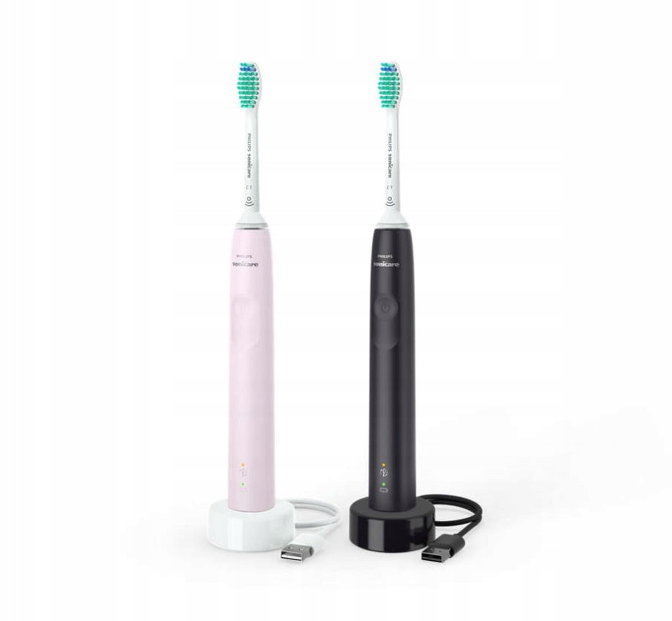 Set of sonic brushes PHILIPS Sonicare black and pink 2x charger Brand Philips