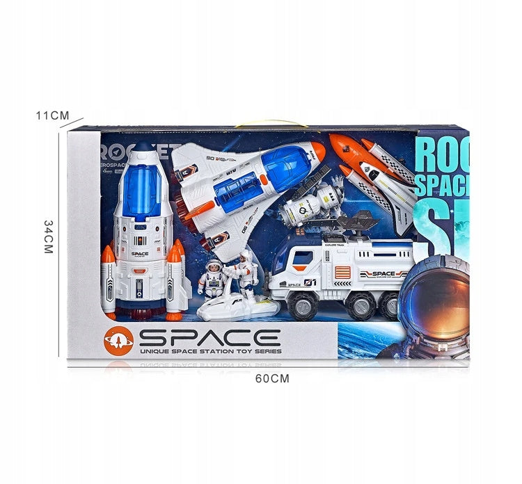 Set of space base with space vehicles