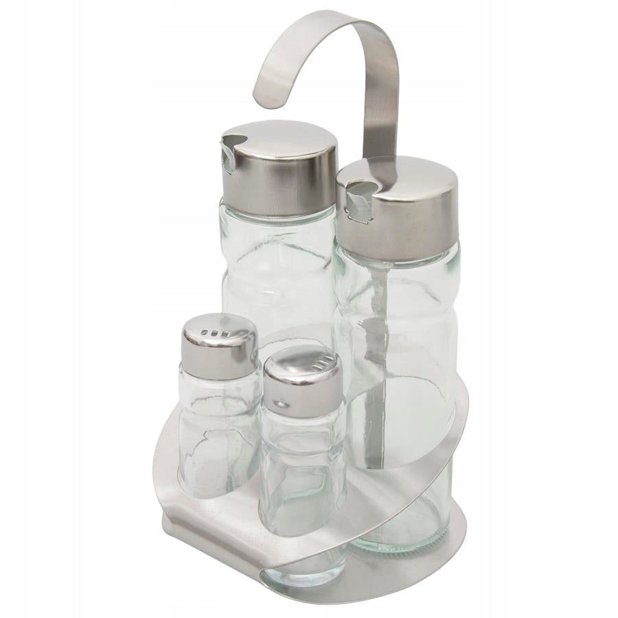 Set of spices Dihome 5 el. glass salt pepper olive oil vinegar SET Packaging status original