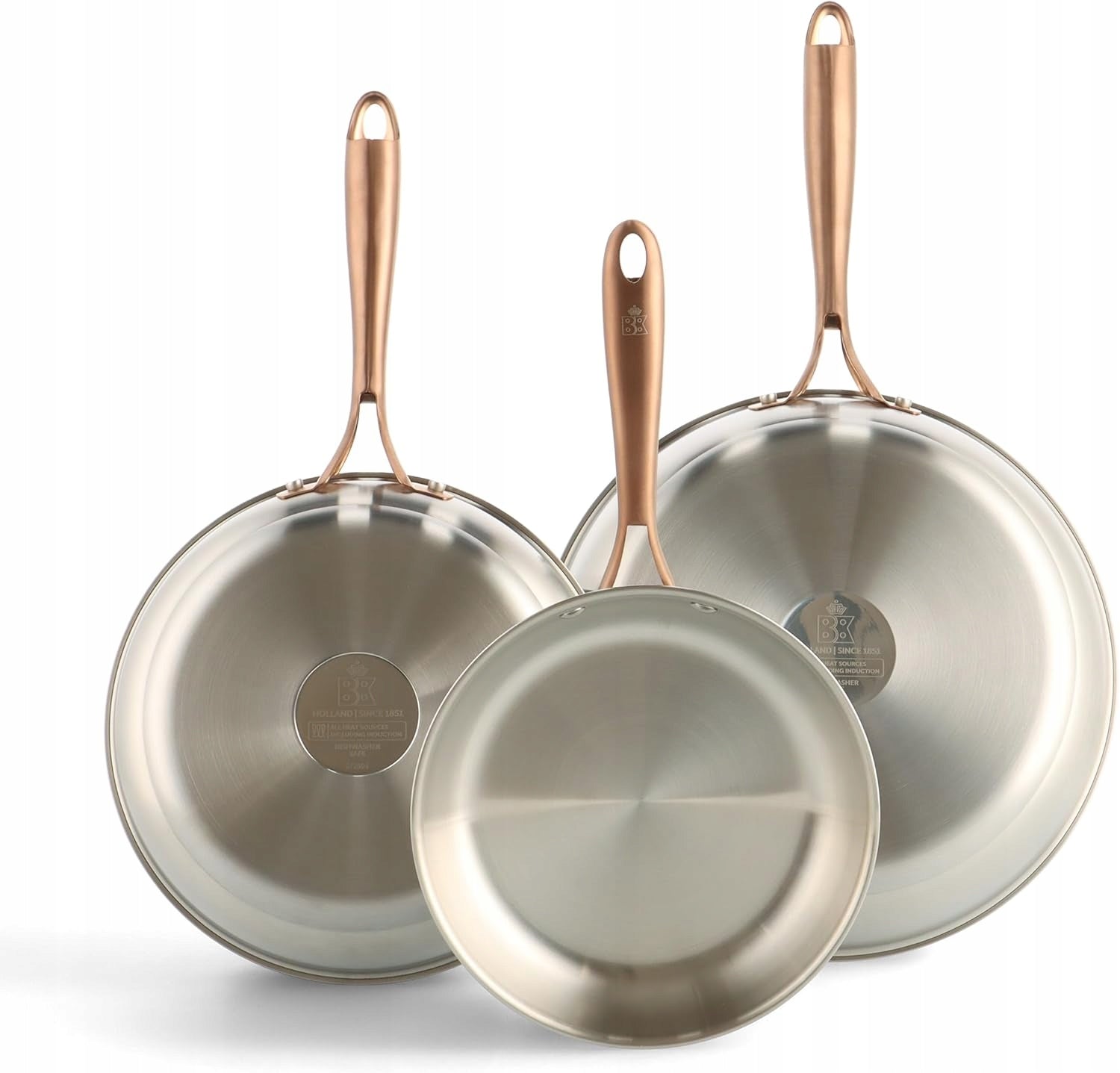 Set of stainless steel pots BK Rose, 3 elements, 20/24/28 cm, K1438