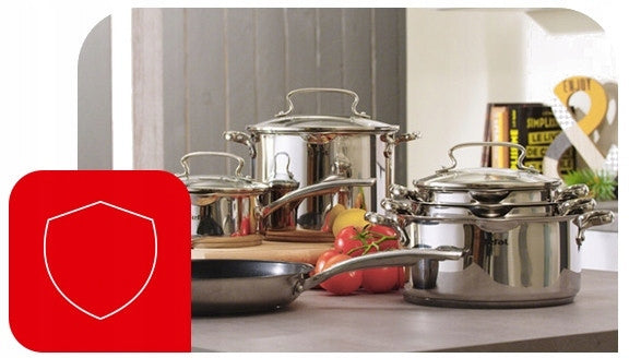 Set of stainless steel pots TEFAL Duetto+ 7el G719S734 for induction Line DUETTO+
