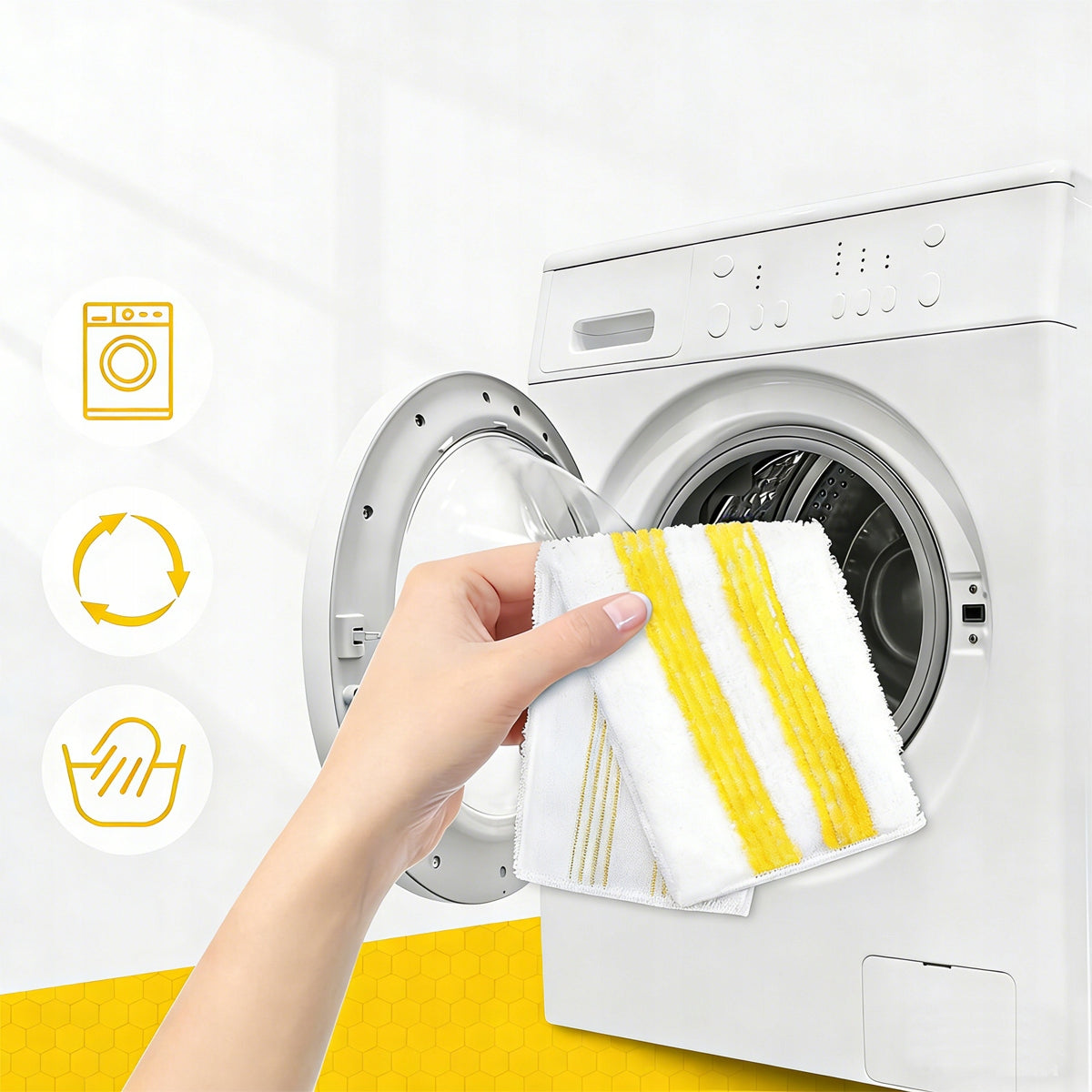 Set of steam mop covers KARCHER SC1 SC2 SC3 SC4 SC5_ 9PCS Manufacturer code 4069943653076