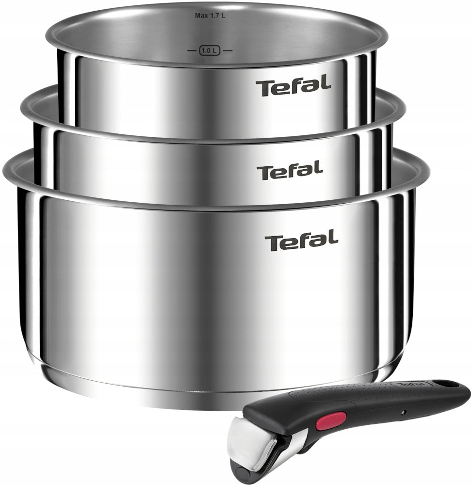 Set of steel pots saucepans Tefal Ingenio Emotion 16/18/20 4el INDUCTION
