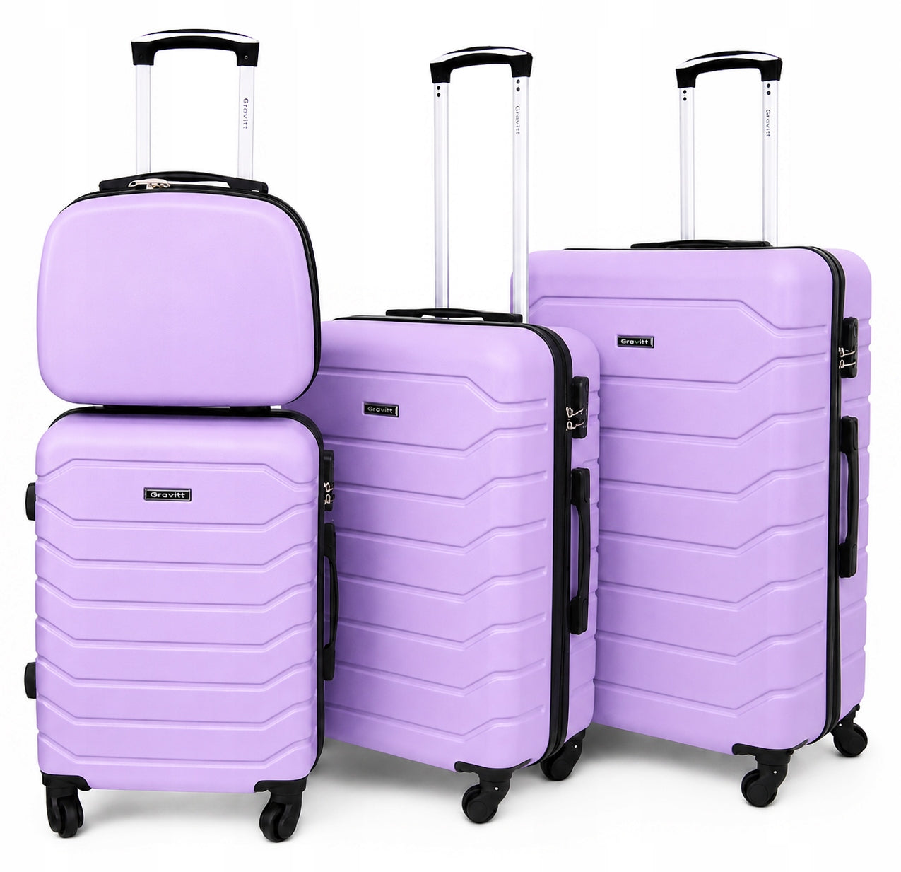 Set of suitcases 4in1 travel suitcase with wheels GRAVITT 1131