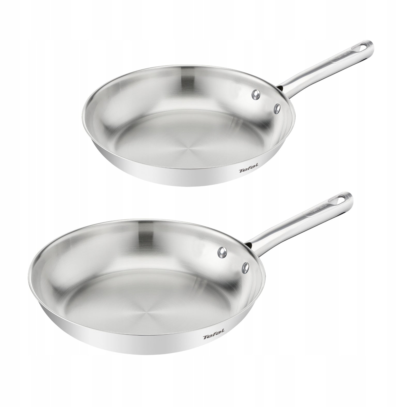 Set of traditional steel pans TEFAL Duetto B866S234 induction 24/28cm