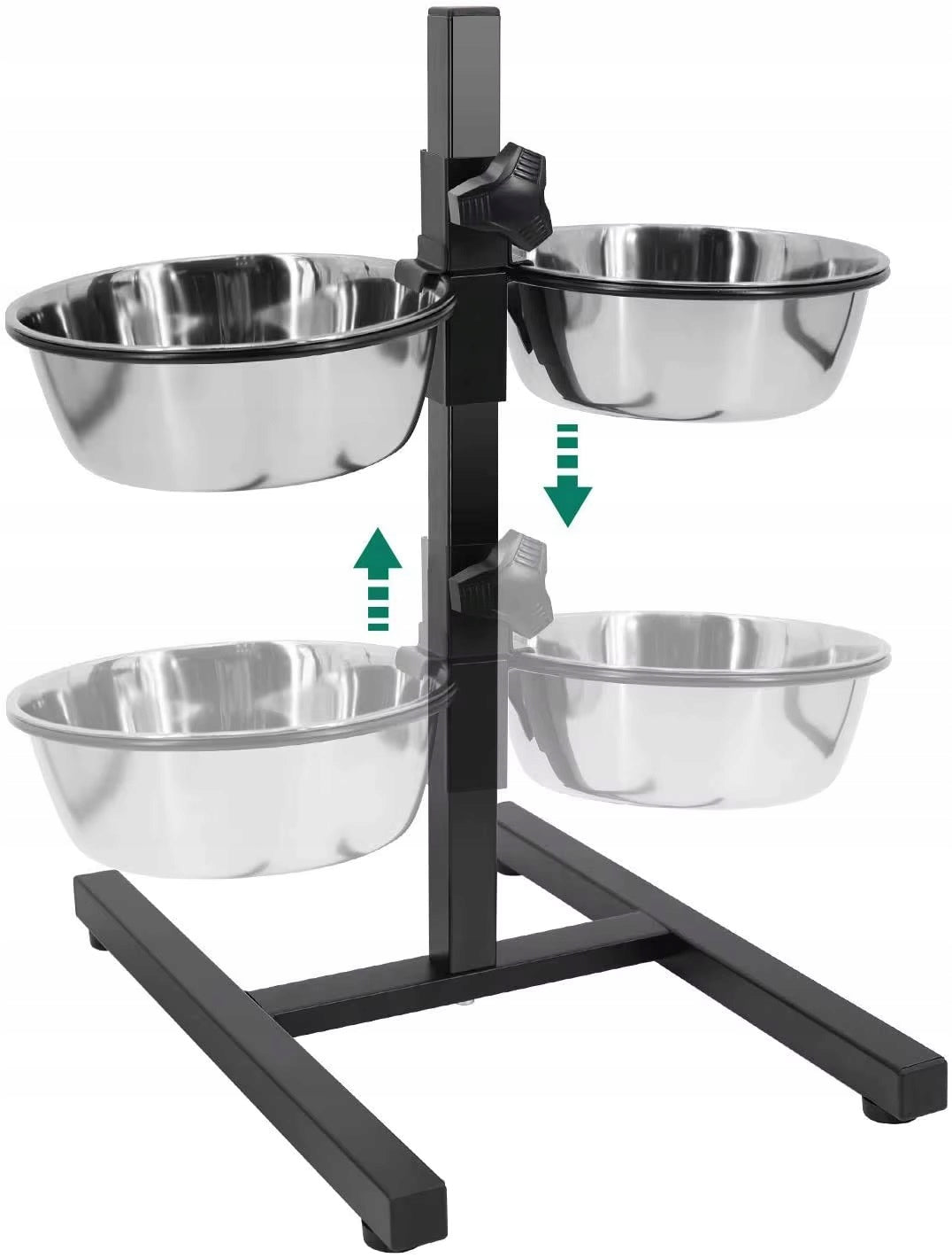 Set of two bowls metal copier black, silver 0,45 l Brand no brand
