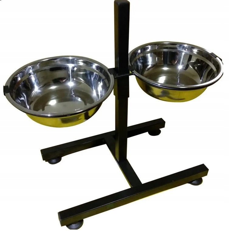 Set of two bowls metal copier black, silver 0,45 l