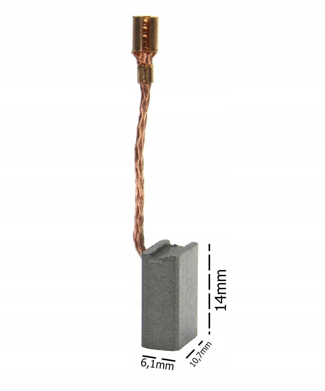 Set of two carbon brushes for an electric motor 6.1×10.7x14mm Brand Mar-Pol